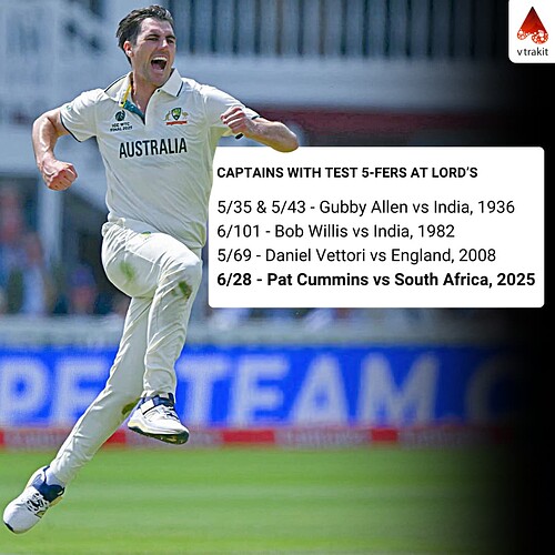 4. Captains withi test 5-fers at Lord's