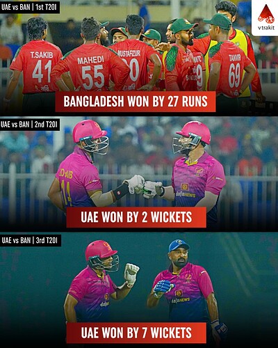 2. UAE won their first bilateral series against Bangladesh